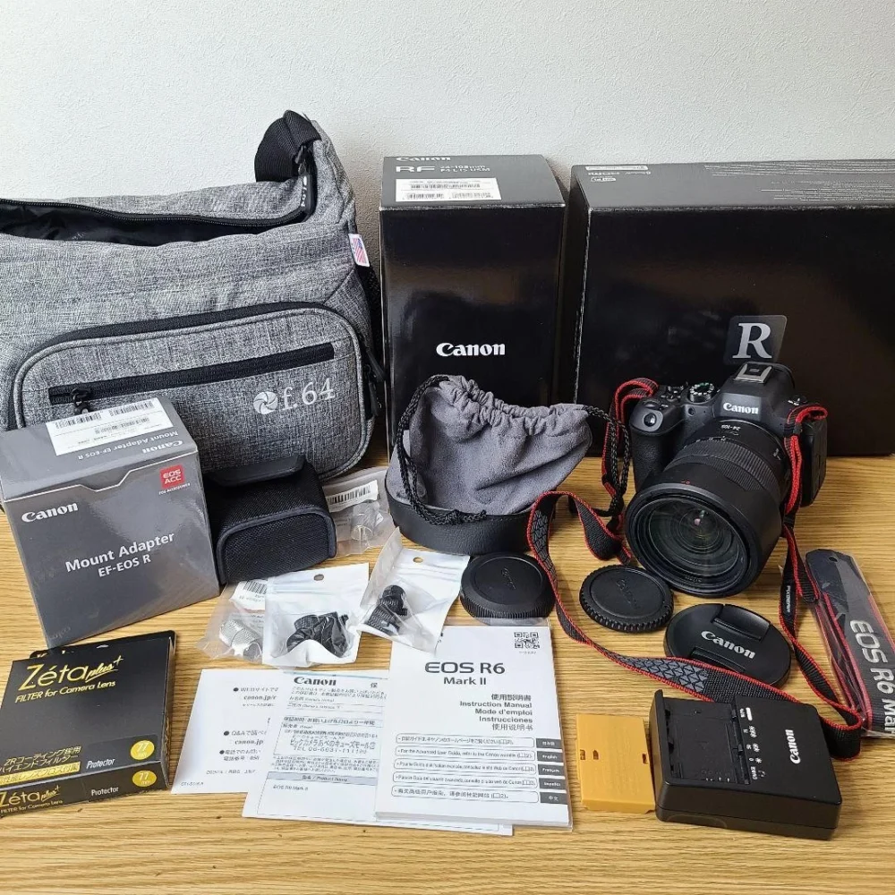 Canon EOS R6 Mark II Mirrorless Camera RF24-105L IS USM Kit, with Mount Adapter
