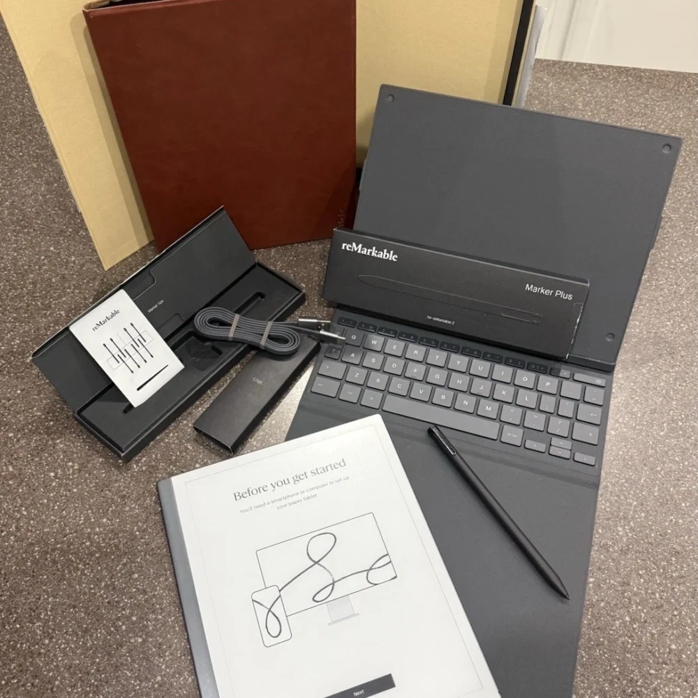 Remarkable 2 Paper 10.3 Tablet bundle with Type Folio KEYBOARD and Marker plus 8gb