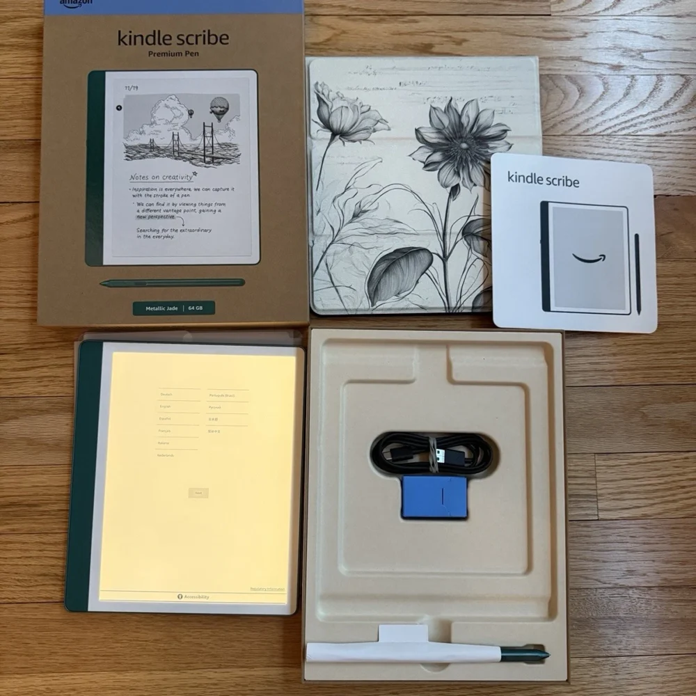Amazon Kindle Scribe (64GB) - Your notes, documents and books, all in one place. With built-in AI notebook summarization. Includes Premium Pen - Tungsten + 1  Year of Kindle Unlimited (with auto-renewal)